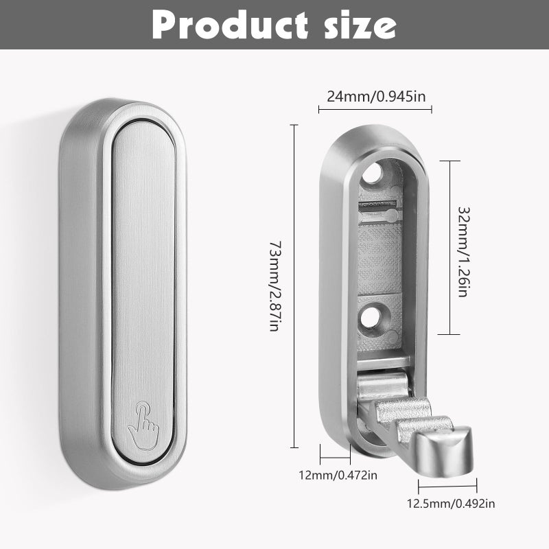 Dntorx Folding Coat Hooks, 2 Pcs Foldable Silver Wall Hooks Heavy Duty Foldable Hook Bathroom Towel Hooks Robe Hooks Wall Mounted for Hanging Coat Towels Clothes Hat Bags Keys - Image 3